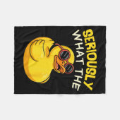 Seriously What The Funny Duck For Men Women Cool A Fleece Deken (Voorkant (Horizontaal))