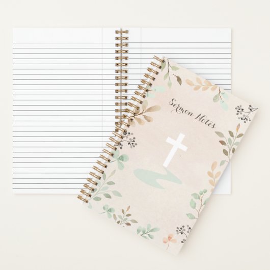 Sermon Notes Aquarel Natuur Notitieboek (Binnen)