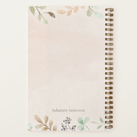 Sermon Notes Aquarel Natuur Notitieboek (Achterkant)