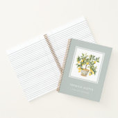 Sermon Notes Moderne Waterverf citroenboom Notitieboek (Binnen)