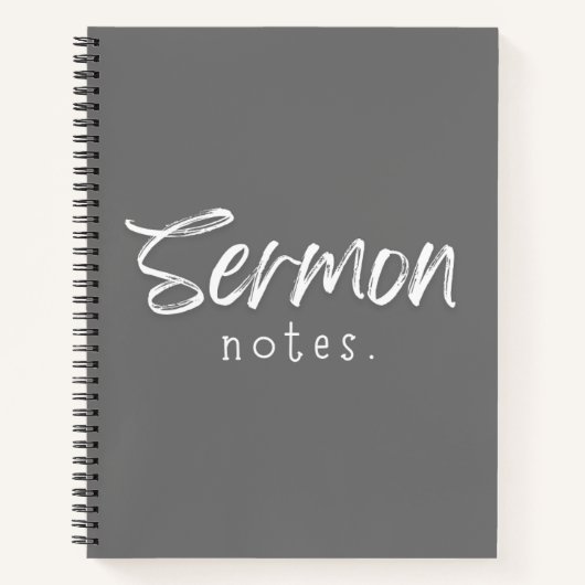 Sermon Notes Spiral Notitieboek (Voorkant)