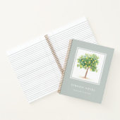 Sermon Notes Waterverf Citroenboom Sage Green Notitieboek (Binnen)