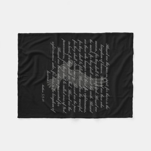 Sermon On The Mount The Beatitudes Matthew 5_3-10  Fleece Deken (Voorkant (Horizontaal))