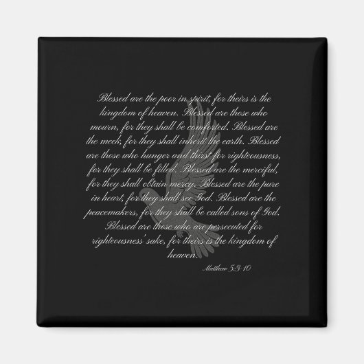 Sermon On The Mount The Beatitudes Matthew 5_3-10  Magneet (Voorkant)