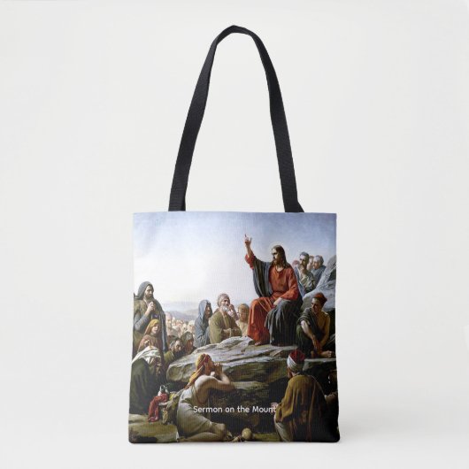 Sermon op de berg van Carl Bloch Tote Bag (Voorkant)