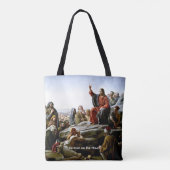 Sermon op de berg van Carl Bloch Tote Bag (Achterkant)