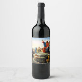 Sermon op de berg van Carl Bloch Wijn Etiket (Voorkant)