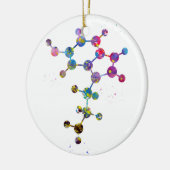 Serotonin Molecule Keramisch Ornament (Links)