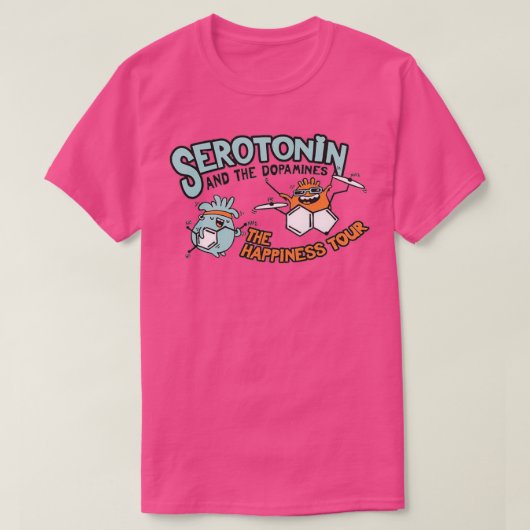 Serotonine en dopaminen t-shirt (Design voorkant)