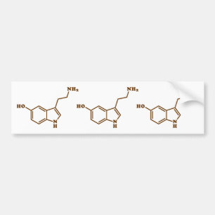 Serotonine-moleculaire chemische formule bumpersticker