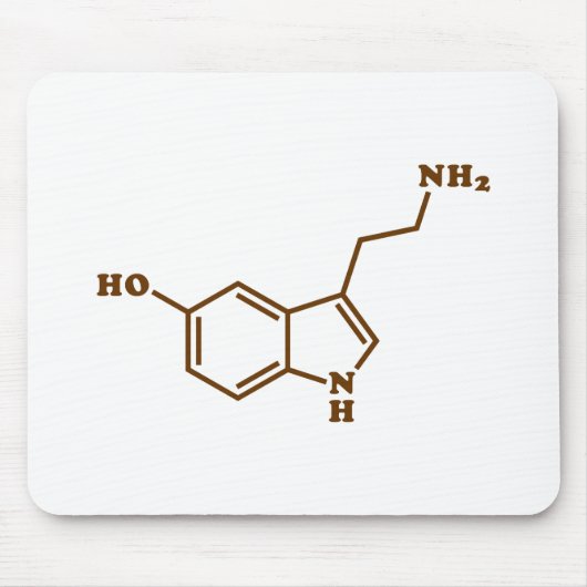 Serotonine Moleculaire Chemische Formule Muismat (Voorkant)