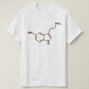Serotonine-moleculaire chemische formule t-shirt