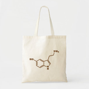 Serotonine-moleculaire chemische formule tote bag