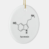 Serotonine moleculaire structuur chemie wetenschap keramisch ornament (Rechts)