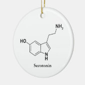 Serotonine moleculaire structuur chemie wetenschap keramisch ornament (Links)