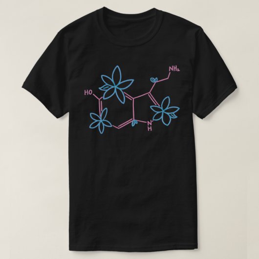 Serotonine Moleculaire structuur T-shirt (Design voorkant)