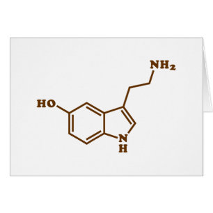Serotonine Molecular Chemical Formula Wenskaart