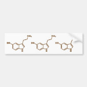 Serotonine Molecular Chemical Formule Bumpersticker (Voorkant)
