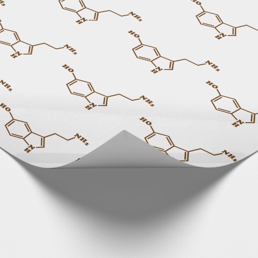Serotonine Molecular Chemical Formule Cadeaupapier (Hoek)