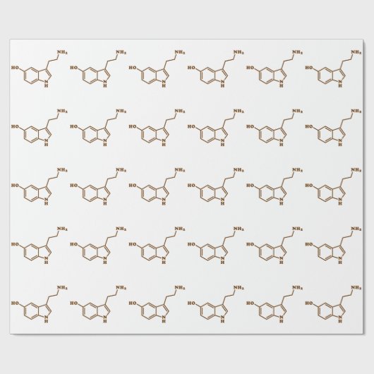 Serotonine Molecular Chemical Formule Cadeaupapier (Vlak)