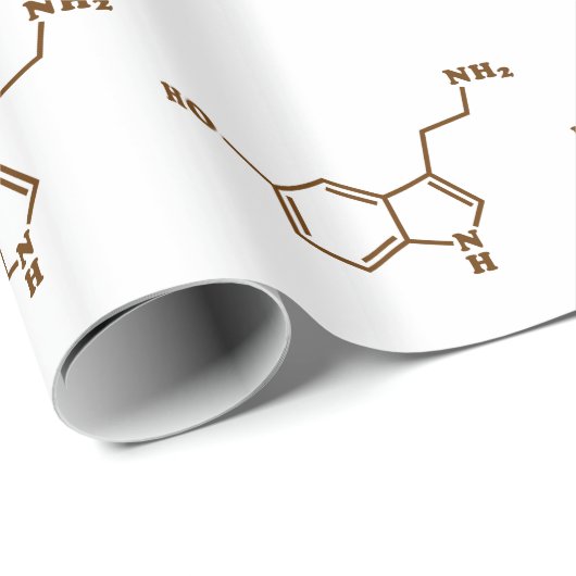 Serotonine Molecular Chemical Formule Cadeaupapier (Rol Hoek)