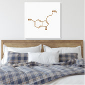 Serotonine Molecular Chemical Formule Canvas Afdruk (Insitu (Slaapkamer))