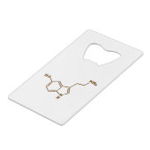Serotonine Molecular Chemical Formule Creditkaart Flessenopener (Achterkant Gekanteld)