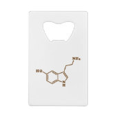 Serotonine Molecular Chemical Formule Creditkaart Flessenopener (Achterkant)