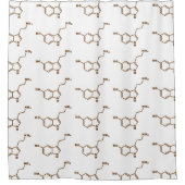 Serotonine Molecular Chemical Formule Douchegordijn (Voorkant)