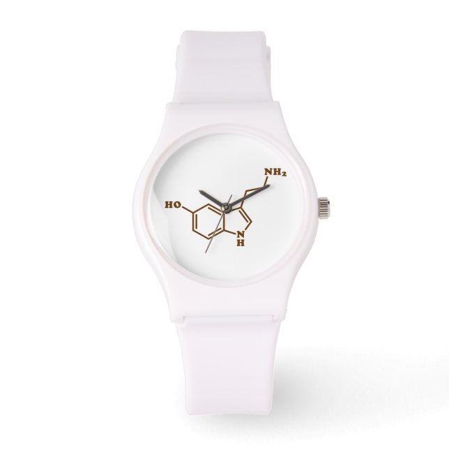 Serotonine Molecular Chemical Formule Horloge (Voorkant)