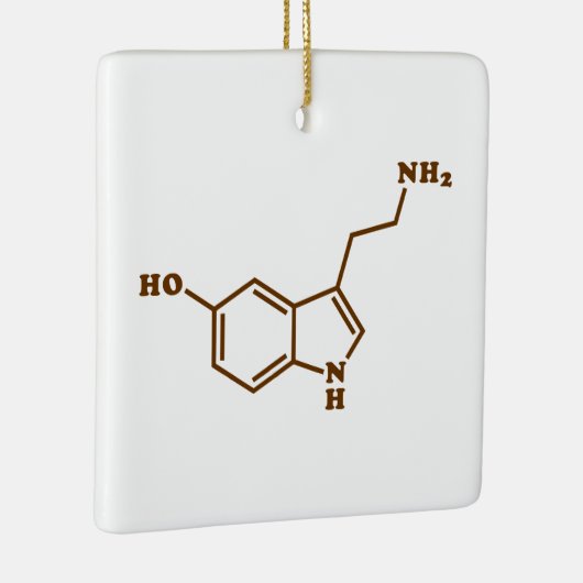 Serotonine Molecular Chemical Formule Keramisch Ornament (Rechts)