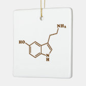 Serotonine Molecular Chemical Formule Keramisch Ornament (Links)