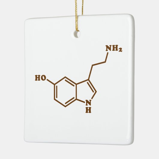 Serotonine Molecular Chemical Formule Keramisch Ornament (Links)