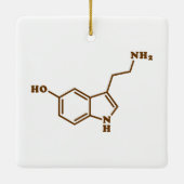 Serotonine Molecular Chemical Formule Keramisch Ornament (Achterkant)