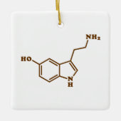 Serotonine Molecular Chemical Formule Keramisch Ornament (Voorkant)