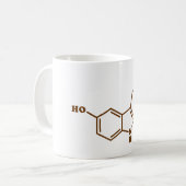 Serotonine Molecular Chemical Formule Koffiemok (Voorkant links)