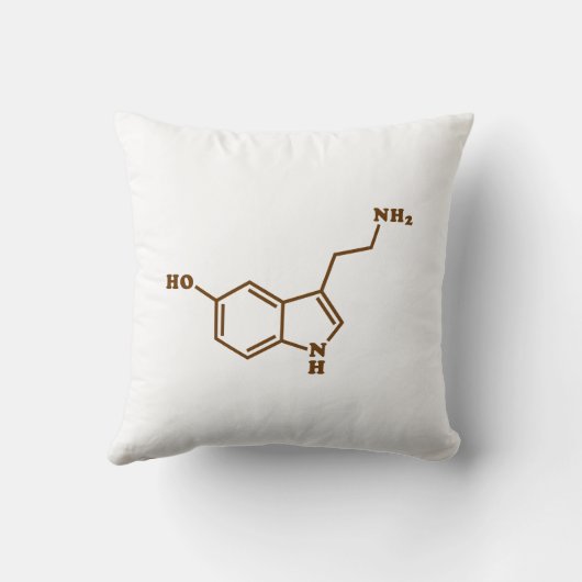 Serotonine Molecular Chemical Formule Kussen (Achterkant)