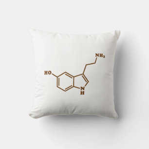 Serotonine Molecular Chemical Formule Kussen