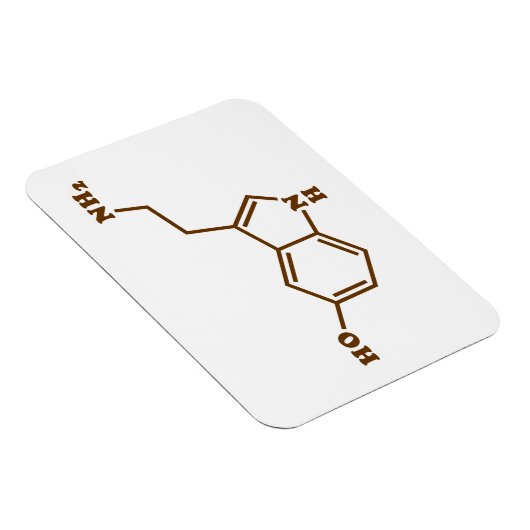 Serotonine Molecular Chemical Formule Magneet (Rechterzijde)