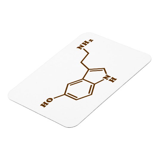 Serotonine Molecular Chemical Formule Magneet (Linkerzijde)