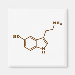 Serotonine Molecular Chemical Formule Magneet