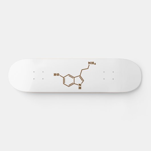 Serotonine Molecular Chemical Formule Persoonlijk Skateboard (Horizontaal)