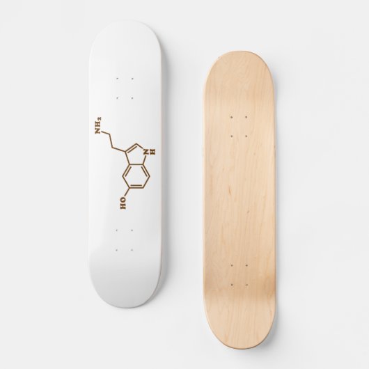 Serotonine Molecular Chemical Formule Persoonlijk Skateboard (Voorkant)