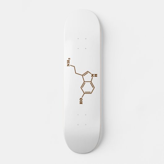 Serotonine Molecular Chemical Formule Persoonlijk Skateboard (Voorkant)