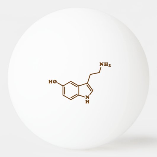 Serotonine Molecular Chemical Formule Pingpongbal (Achterkant)