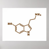 Serotonine Molecular Chemical Formule Poster (Voorkant)