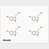 Serotonine Molecular Chemical Formule Rechthoekige Sticker (Vel)