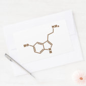 Serotonine Molecular Chemical Formule Rechthoekige Sticker (Envelop)