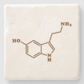 Serotonine Molecular Chemical Formule Stenen Onderzetter (Voorkant)