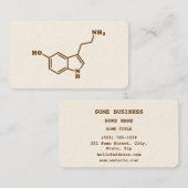 Serotonine Molecular Chemical Formule Visitekaartje (Voorkant / Achterkant)